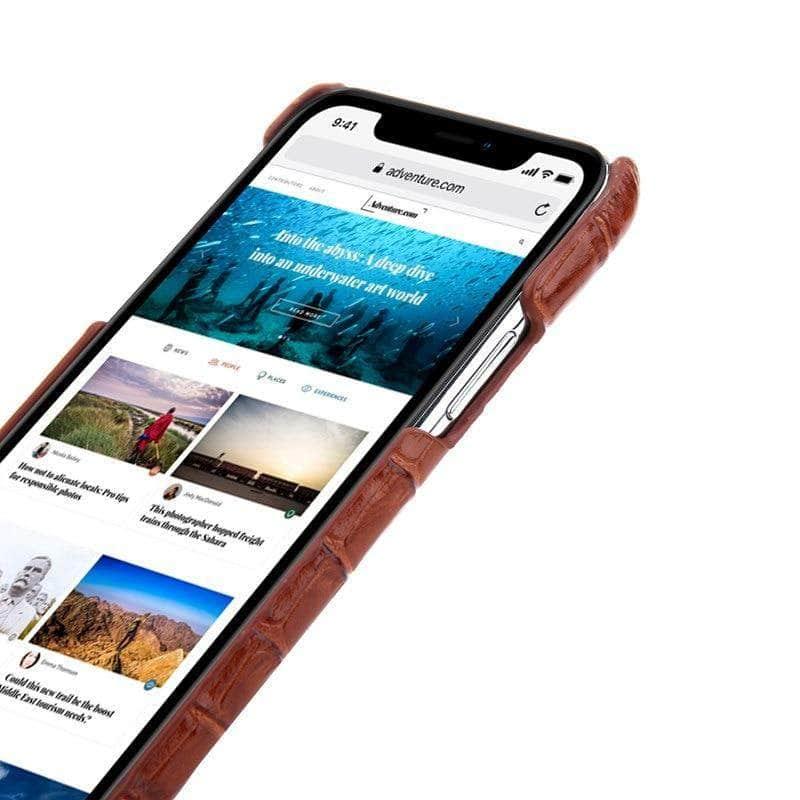 Genuine Leather Case iPhone 11 Pro Max Cover Irregular Protection Coque Casing Wrist Housing - CaseBuddy