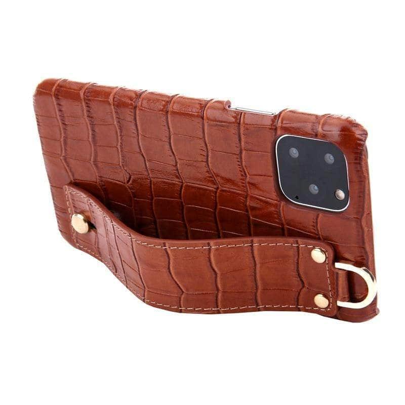 Genuine Leather Case iPhone 11 Pro Max Cover Irregular Protection Coque Casing Wrist Housing - CaseBuddy