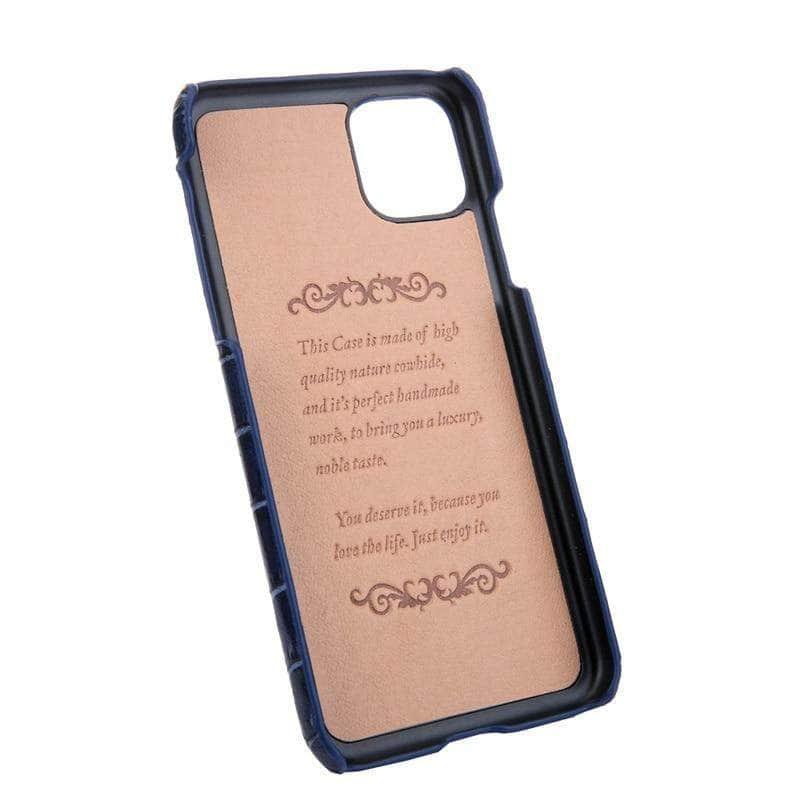 Genuine Leather Case iPhone 11 Pro Max Cover Irregular Protection Coque Casing Wrist Housing - CaseBuddy