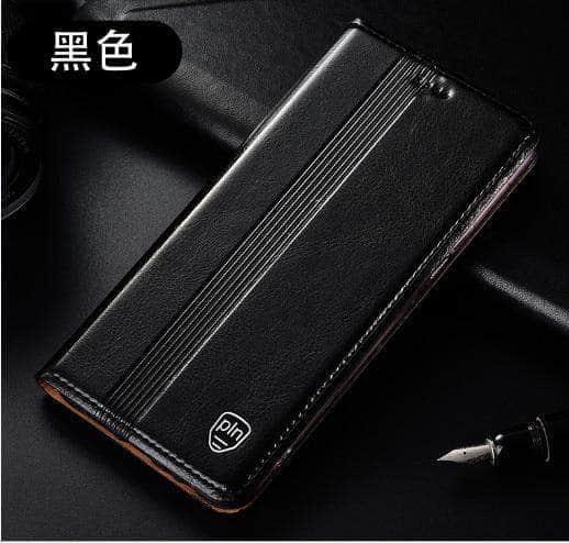 CaseBuddy Australia Casebuddy Galaxy A21S / Black Genuine Leather Flip Galaxy S21 Card Slot Case