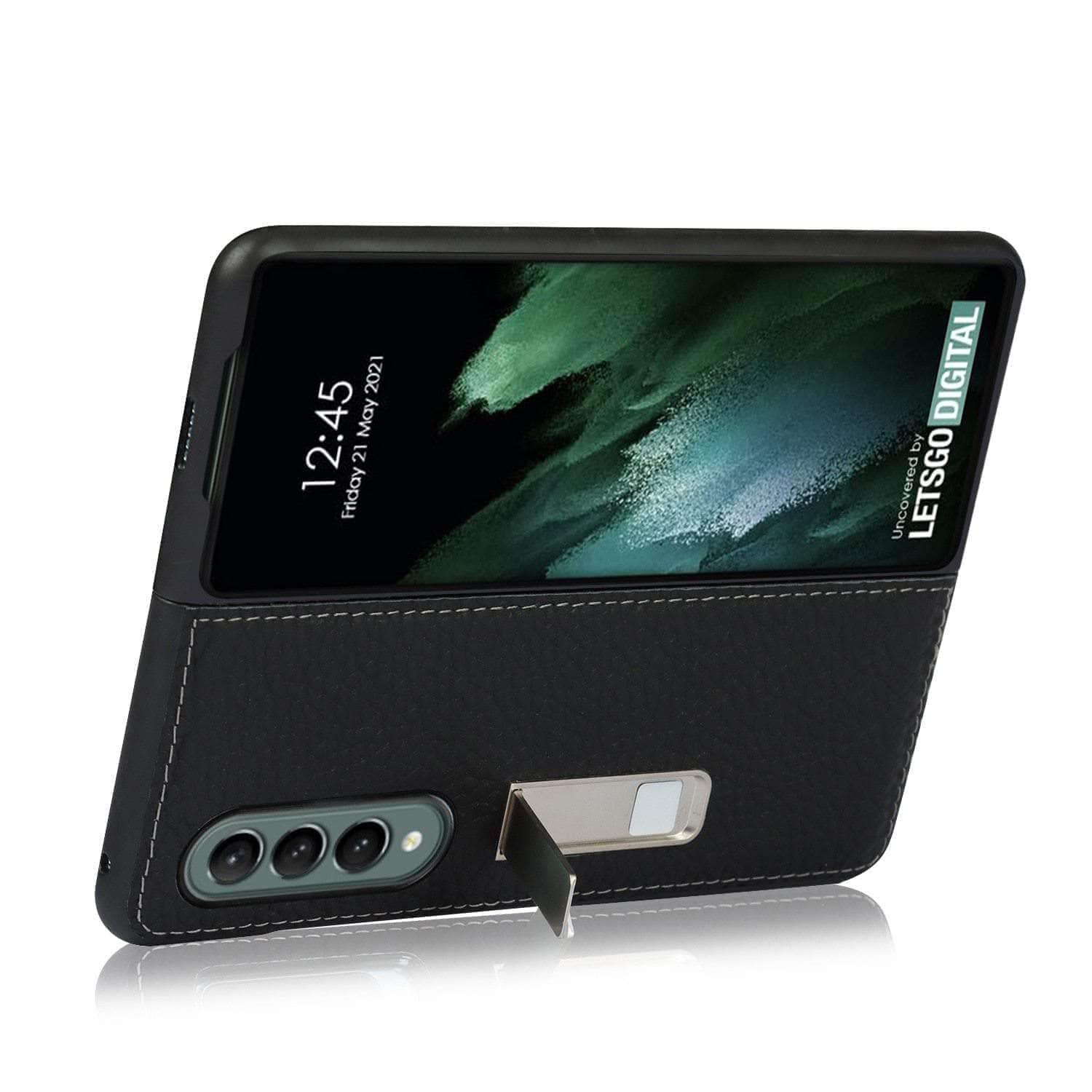 CaseBuddy Australia Casebuddy Genuine Leather Flip Galaxy Z Fold 3 5G Cover