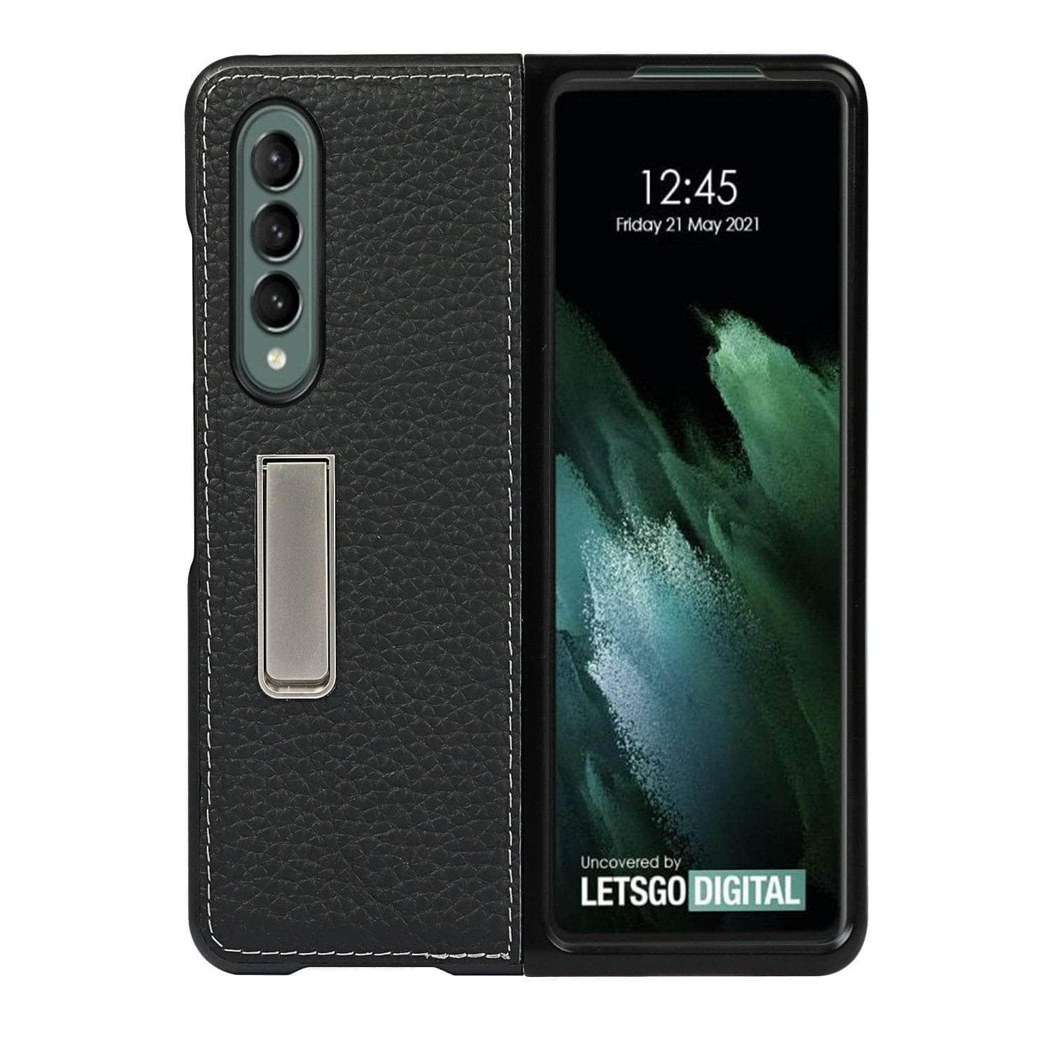 CaseBuddy Australia Casebuddy Genuine Leather Flip Galaxy Z Fold 3 5G Cover
