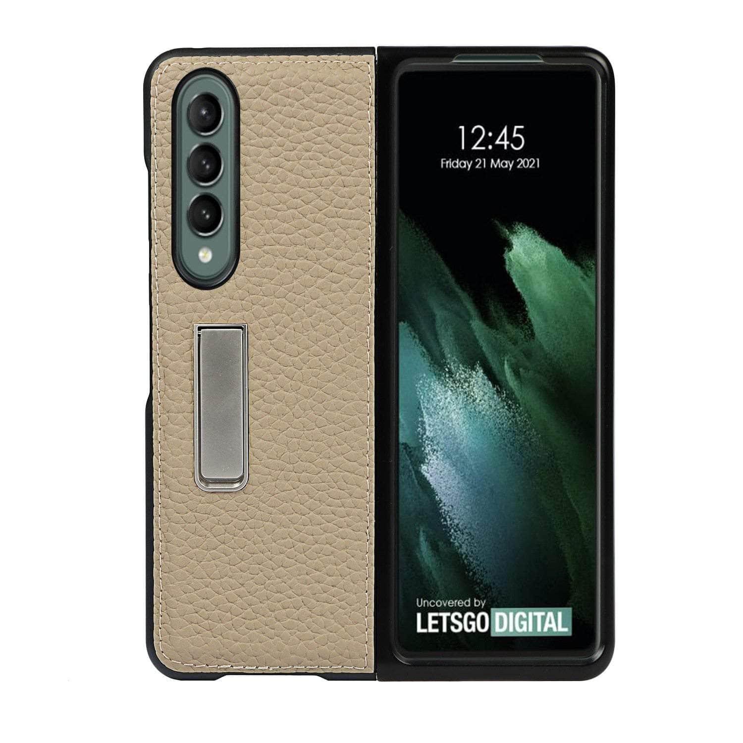 CaseBuddy Australia Casebuddy Genuine Leather Flip Galaxy Z Fold 3 5G Cover