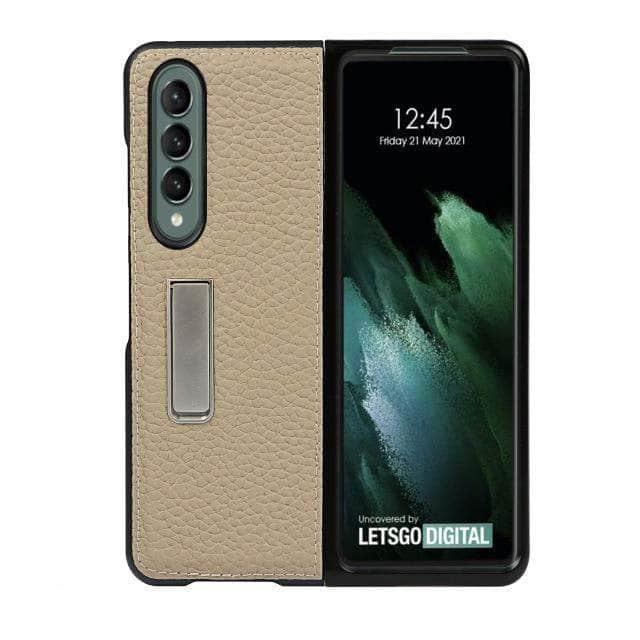 CaseBuddy Australia Casebuddy Galaxy Z Fold3 / 3 Genuine Leather Flip Galaxy Z Fold 3 5G Cover