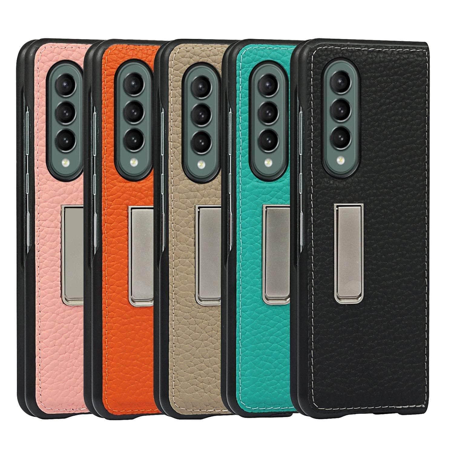 CaseBuddy Australia Casebuddy Genuine Leather Flip Galaxy Z Fold 3 5G Cover