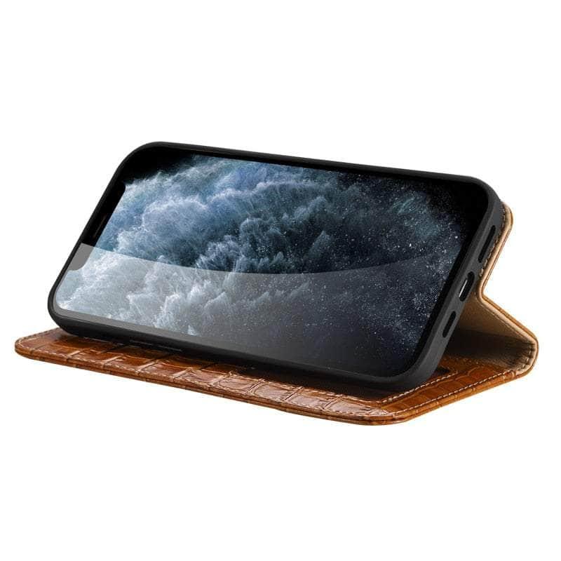 CaseBuddy Australia Casebuddy Genuine Leather iPhone 13 Mini Natural Cowhide Full Edge Protection Case