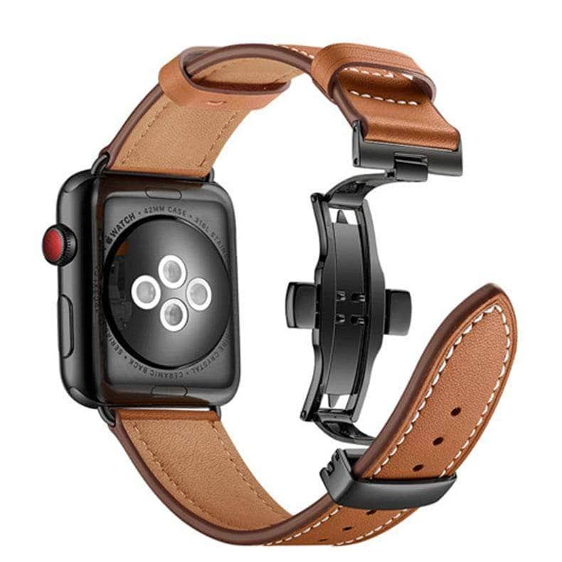 Genuine Leather Strap Apple Watch 6 5 4 3 SE 44/42/40/38 - CaseBuddy