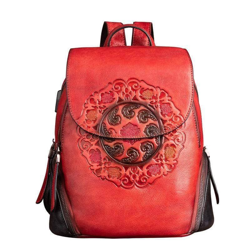 CaseBuddy Australia Casebuddy Genuine Leather Women Beautiful Vintage Backpack