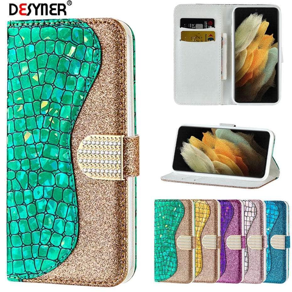 CaseBuddy Australia Casebuddy Glitter Bling Flip Galaxy S22 Plus Case