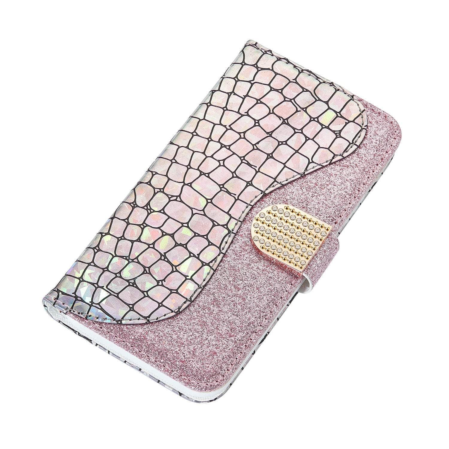 CaseBuddy Australia Casebuddy Glitter iPhone SE 2022 Leather Case