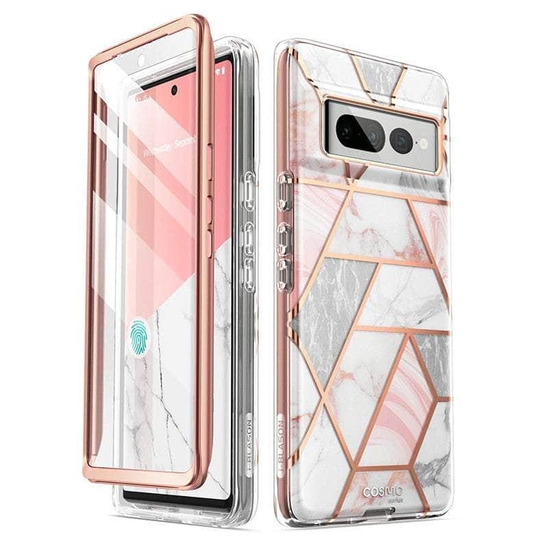 Casebuddy PC + TPU / Marble Google Pixel 7 Pro I-BLASON Cosmo Slim Full-Body Case