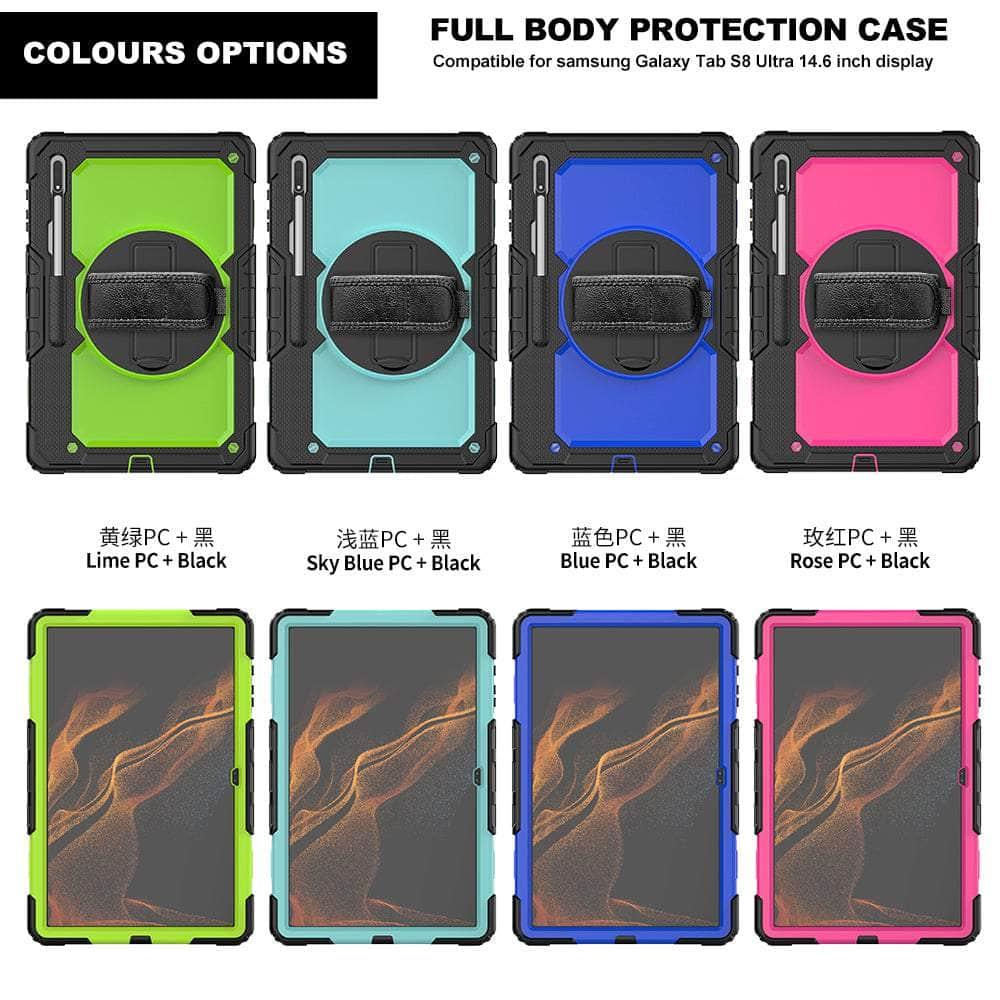 CaseBuddy Australia Casebuddy Hand Strap 360 Rotatable Kickstand Galaxy Tab S8 Ultra Case