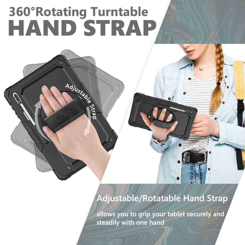 CaseBuddy Australia Casebuddy Hand Strap 360 Rotatable Kickstand Galaxy Tab S8 Ultra Case