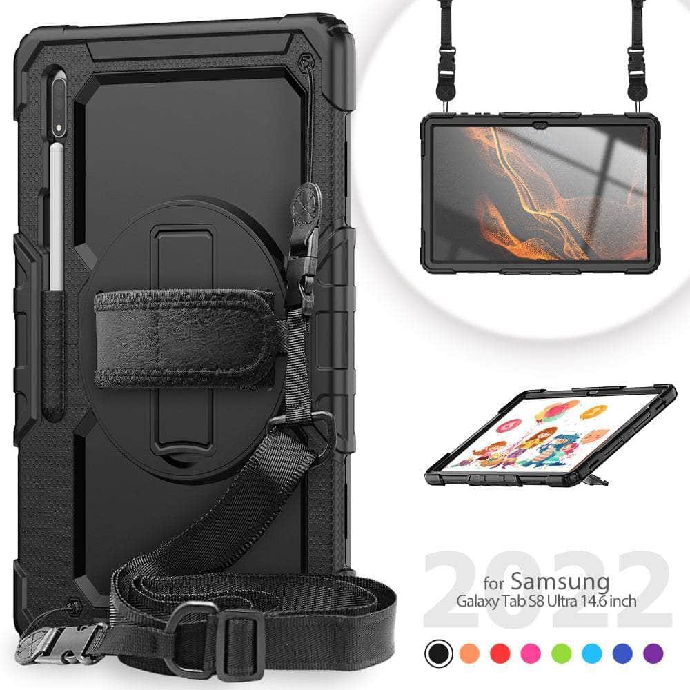 CaseBuddy Australia Casebuddy Hand Strap 360 Rotatable Kickstand Galaxy Tab S8 Ultra Case