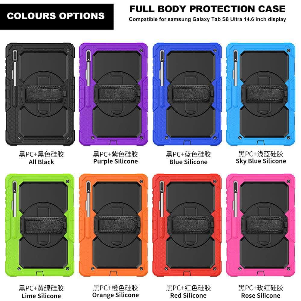 CaseBuddy Australia Casebuddy Hand Strap 360 Rotatable Kickstand Galaxy Tab S8 Ultra Case