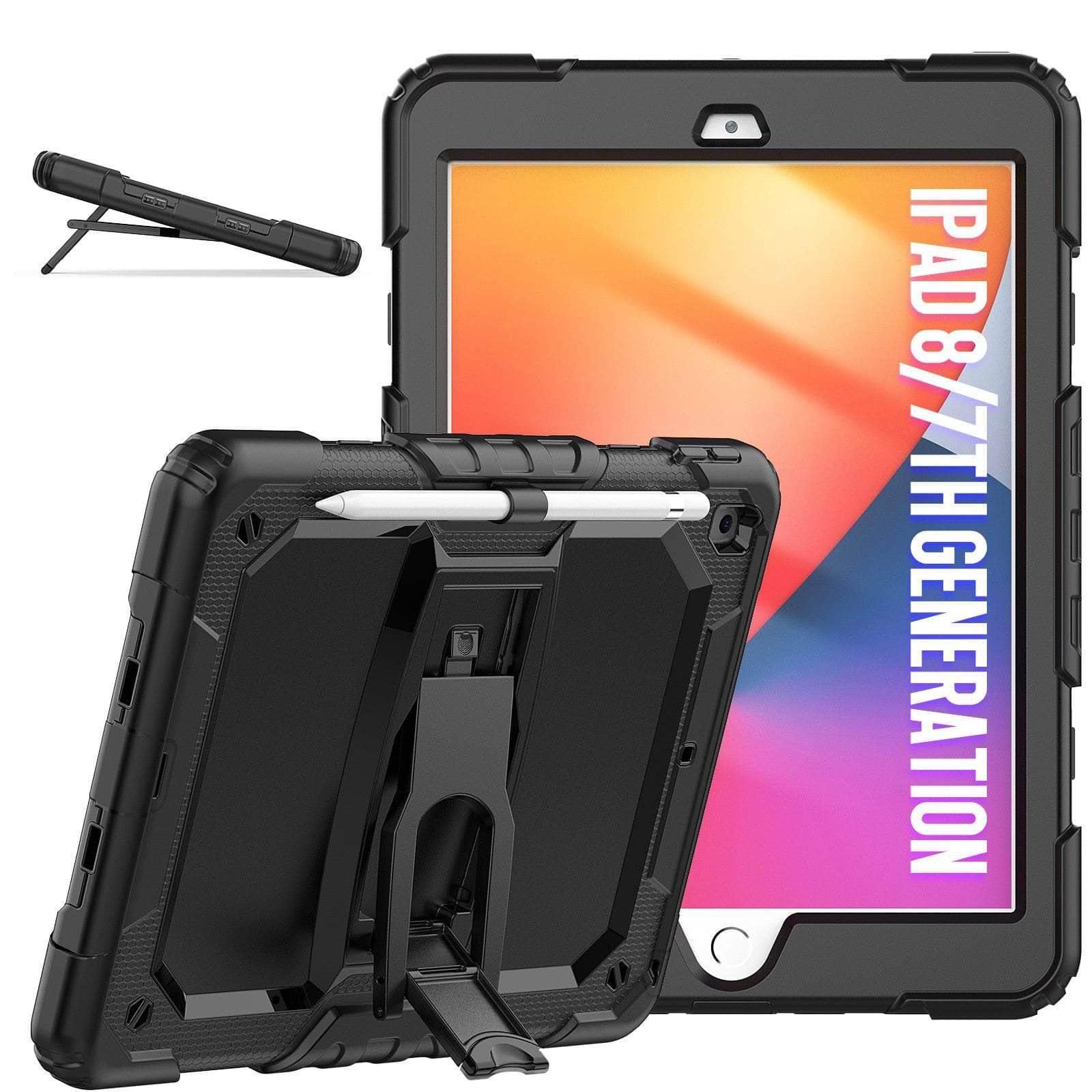 CaseBuddy Australia Casebuddy Hard PC Silicone iPad 9 Kickstand Case with Shoulder Strap