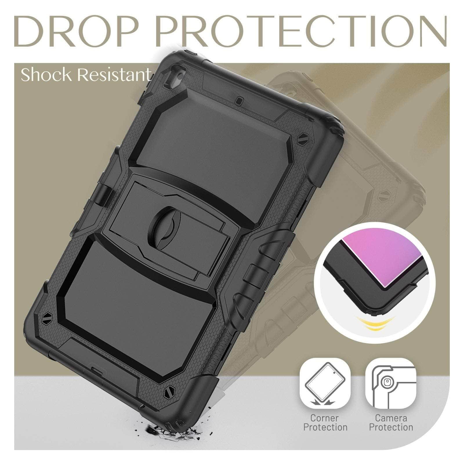 CaseBuddy Australia Casebuddy Hard PC Silicone iPad 9 Kickstand Case with Shoulder Strap