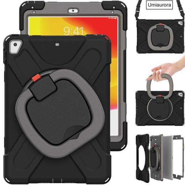 CaseBuddy Australia Casebuddy Black Gray / IPad 5th 6th Gen 9.7 Heavy Duty Rugged iPad 5 & 6 Shockproof Cover