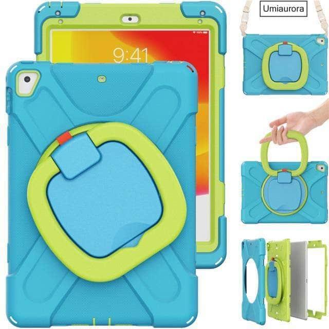CaseBuddy Australia Casebuddy Light Blue Green / IPad 7th 8th 10.2 Heavy Duty Rugged iPad 7 & 8 Shockproof Cover