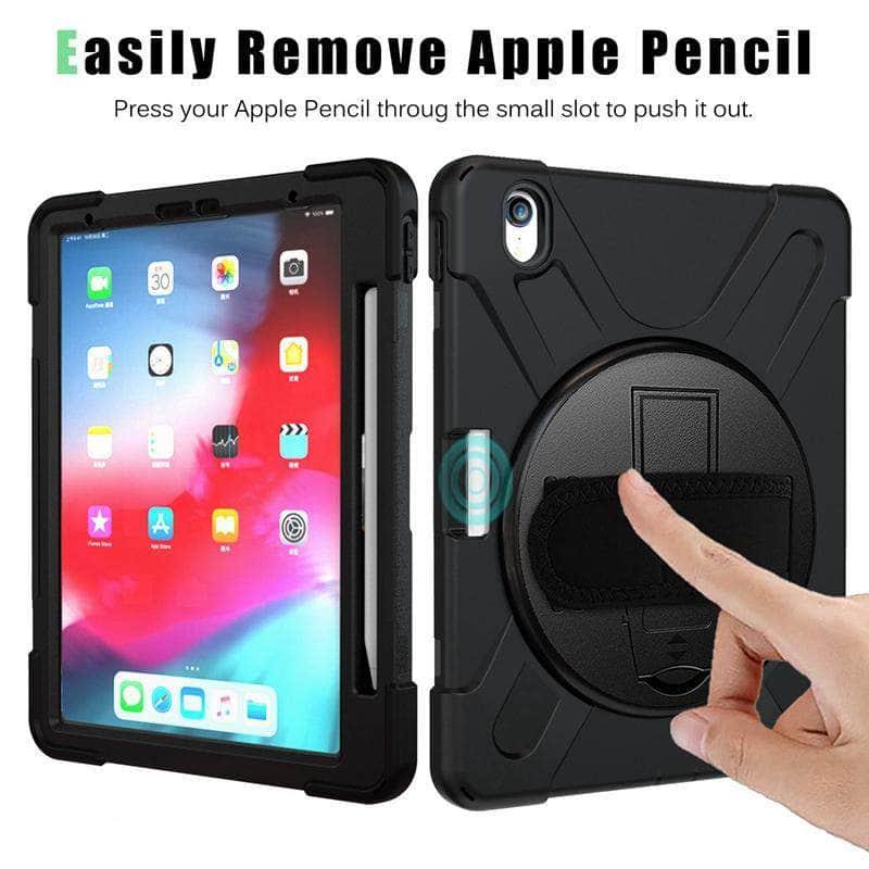 Heavy Duty Shockproof Protective Case iPad Pro 11 2018 with Pencil Holder Shoulder Strap - CaseBuddy