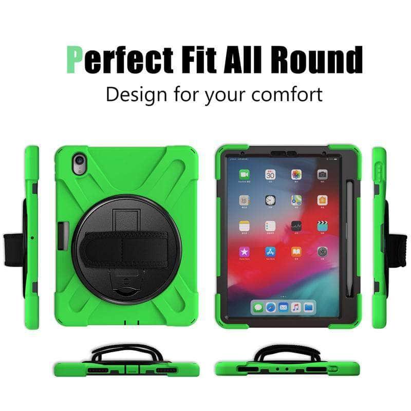 Heavy Duty Shockproof Protective Case iPad Pro 11 2018 with Pencil Holder Shoulder Strap - CaseBuddy