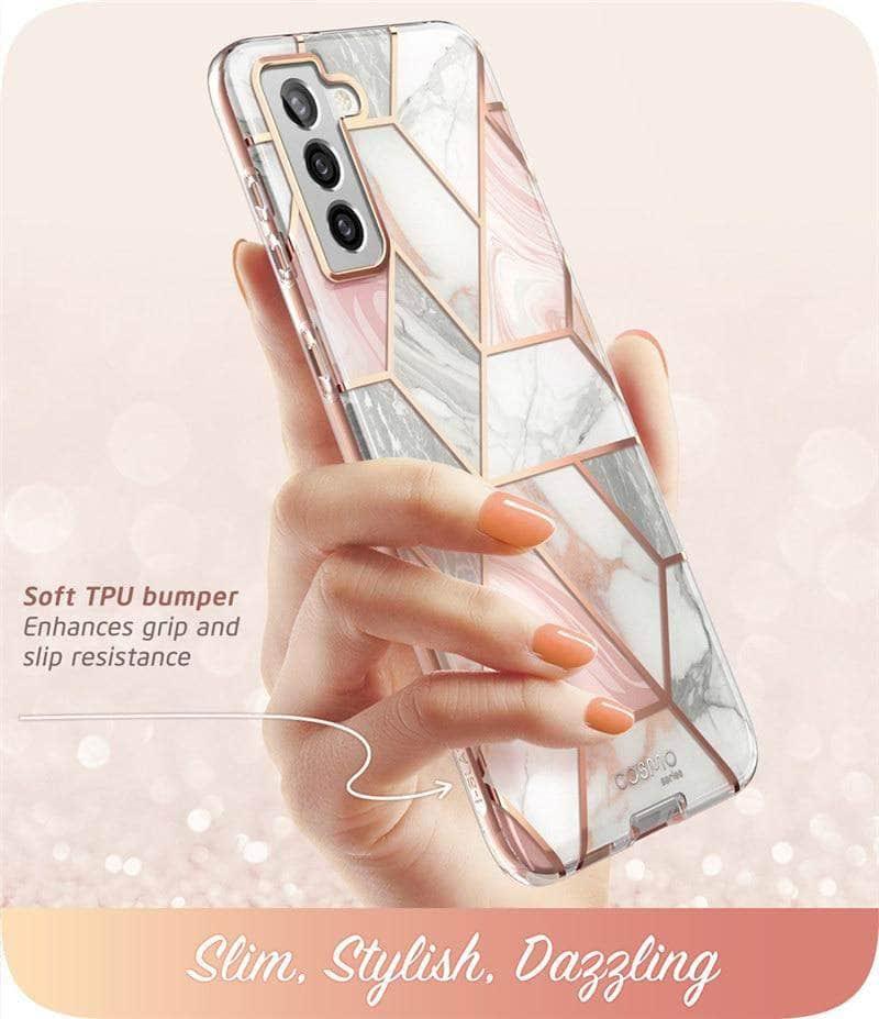 I-BLASON Galaxy S21 Cosmo Full-Body Glitter Marble Cover - CaseBuddy