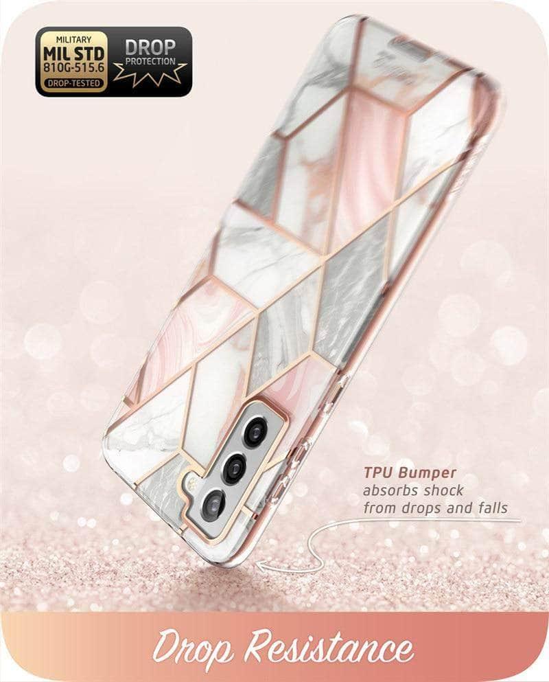 I-BLASON Galaxy S21 Cosmo Full-Body Glitter Marble Cover - CaseBuddy