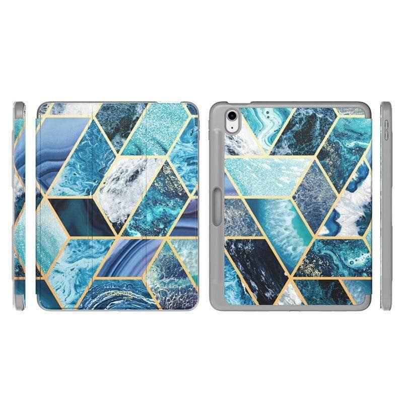 CaseBuddy Australia Casebuddy I-BLASON iPad Air 4 Cosmo Marble Trifold Stand Case