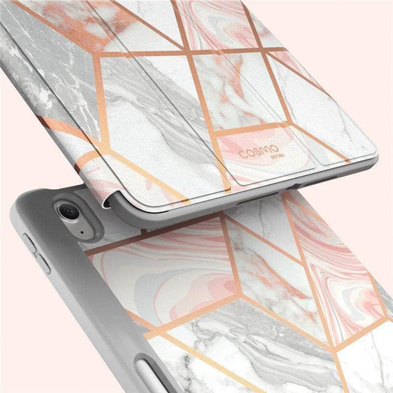 CaseBuddy Australia Casebuddy I-BLASON iPad Air 4 Cosmo Marble Trifold Stand Case