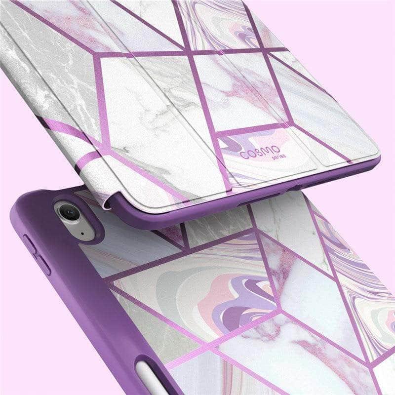 CaseBuddy Australia Casebuddy I-BLASON iPad Air 4 Cosmo Marble Trifold Stand Case