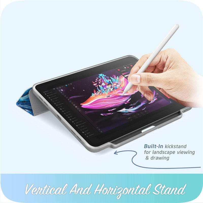 CaseBuddy Australia Casebuddy I-BLASON iPad Pro 12.9 Case (2020) Cosmo Full-Body Trifold Stand Marble Case