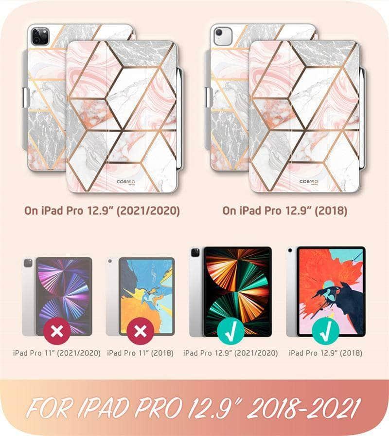 CaseBuddy Australia Casebuddy I-BLASON iPad Pro 12.9 Case (2021) Cosmo Full-Body Trifold Smart Cover