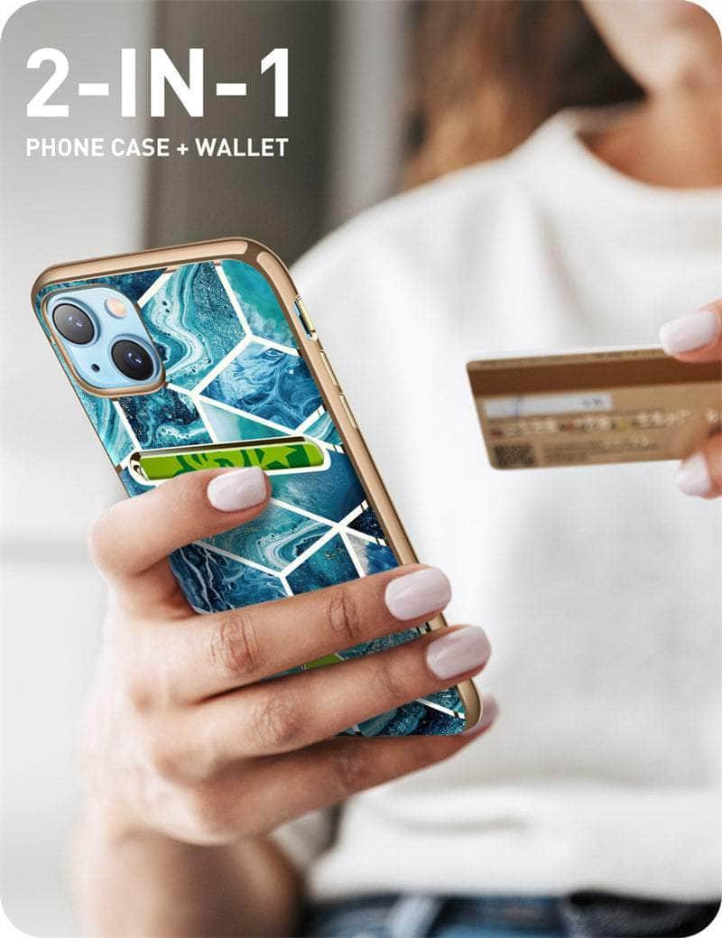 CaseBuddy Australia Casebuddy I-BLASON iPhone 13 Cosmo Slim Designer Wallet Card Holder