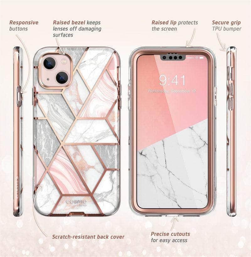 CaseBuddy Australia Casebuddy PC + TPU / Marble I-BLASON iPhone 13 Mini Cosmo Slim Full-Body Protective Case
