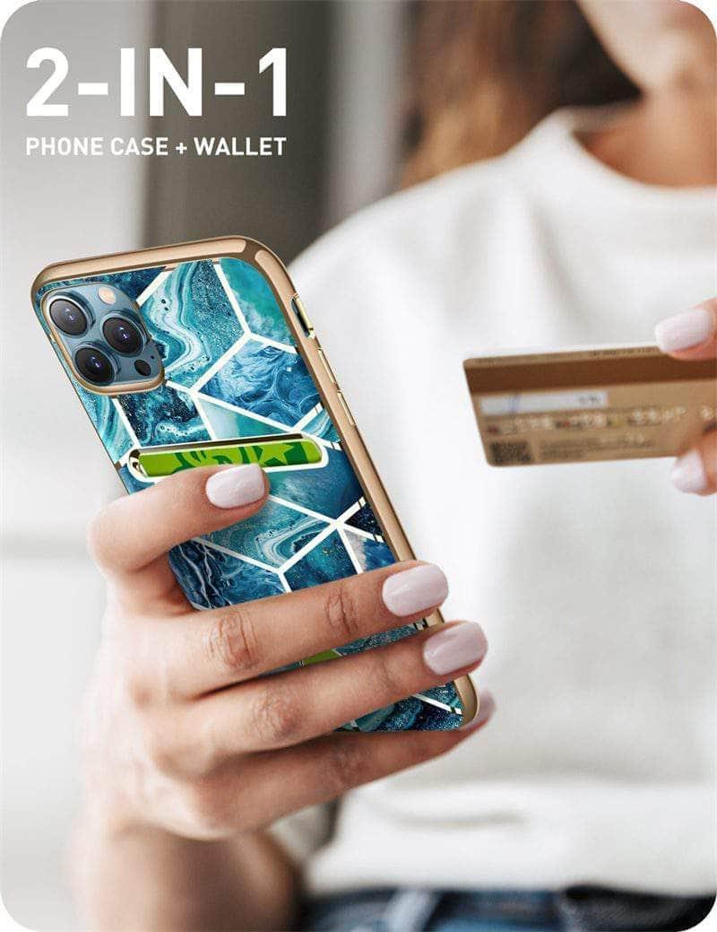 CaseBuddy Australia I-BLASON iPhone 13 Pro Max Cosmo Slim Designer Wallet Card Holder