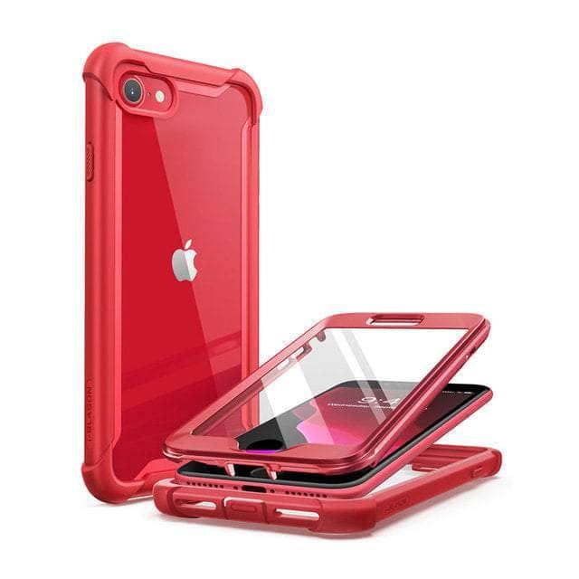 CaseBuddy Australia Casebuddy PC + TPU / MetallicRed I-BLASON iPhone SE 2022 Full-Body Rugged Clear Bumper Cover