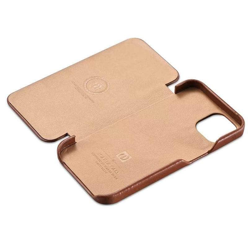 CaseBuddy Australia Casebuddy iCarer Genuine Leather Flip iPhone 13 Mini Case