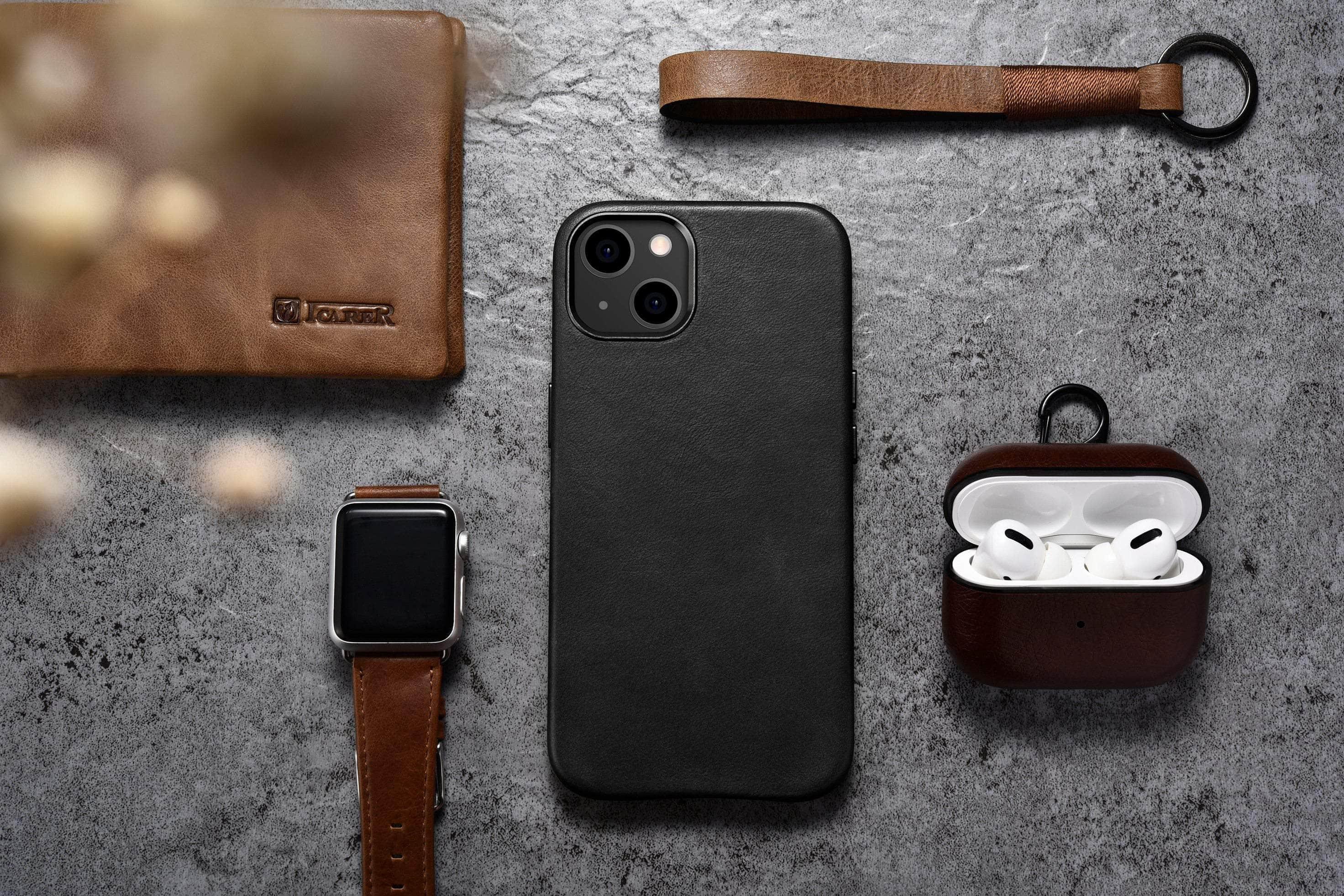 CaseBuddy Australia Casebuddy ICARER Retro Genuine Leather iPhone 13 Cowhide Case