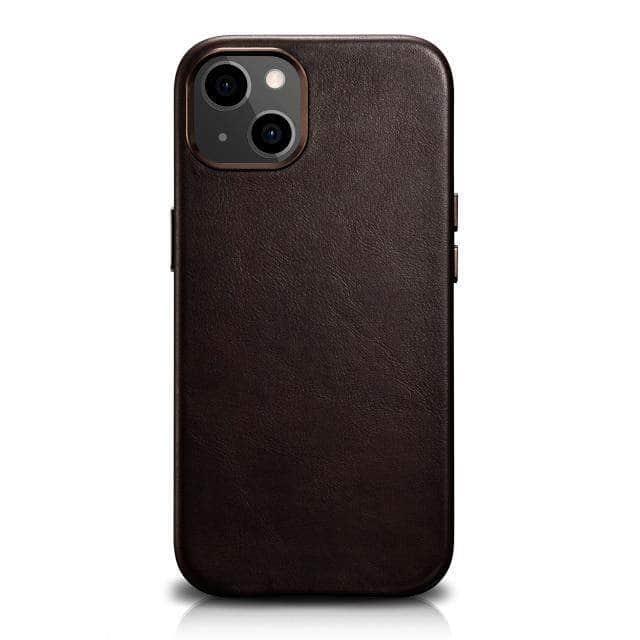 CaseBuddy Australia Casebuddy iPhone13 Mini / 2 ICARER Retro Genuine Leather iPhone 13 Mini Cowhide Case
