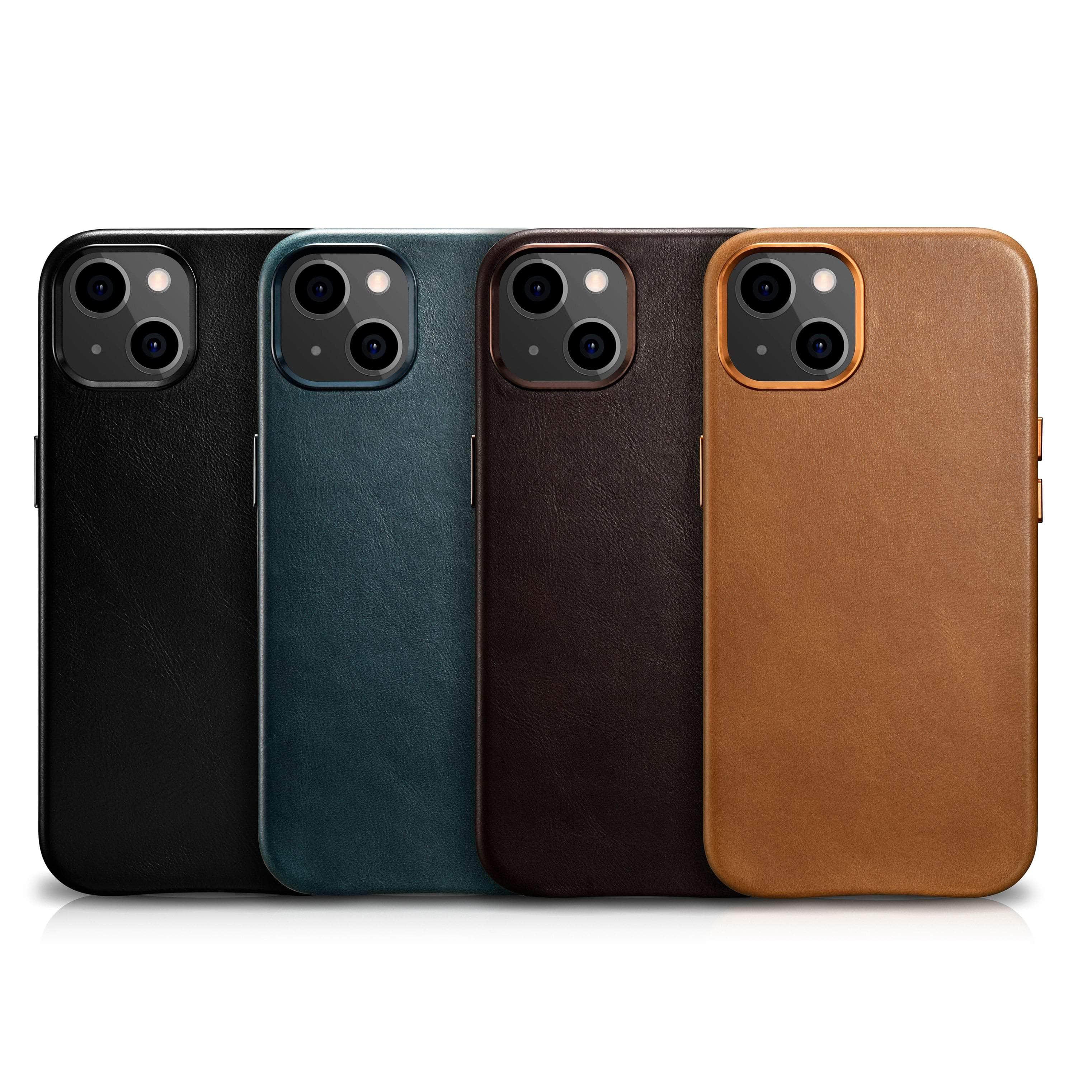 CaseBuddy Australia Casebuddy ICARER Retro Genuine Leather iPhone 13 Mini Cowhide Case