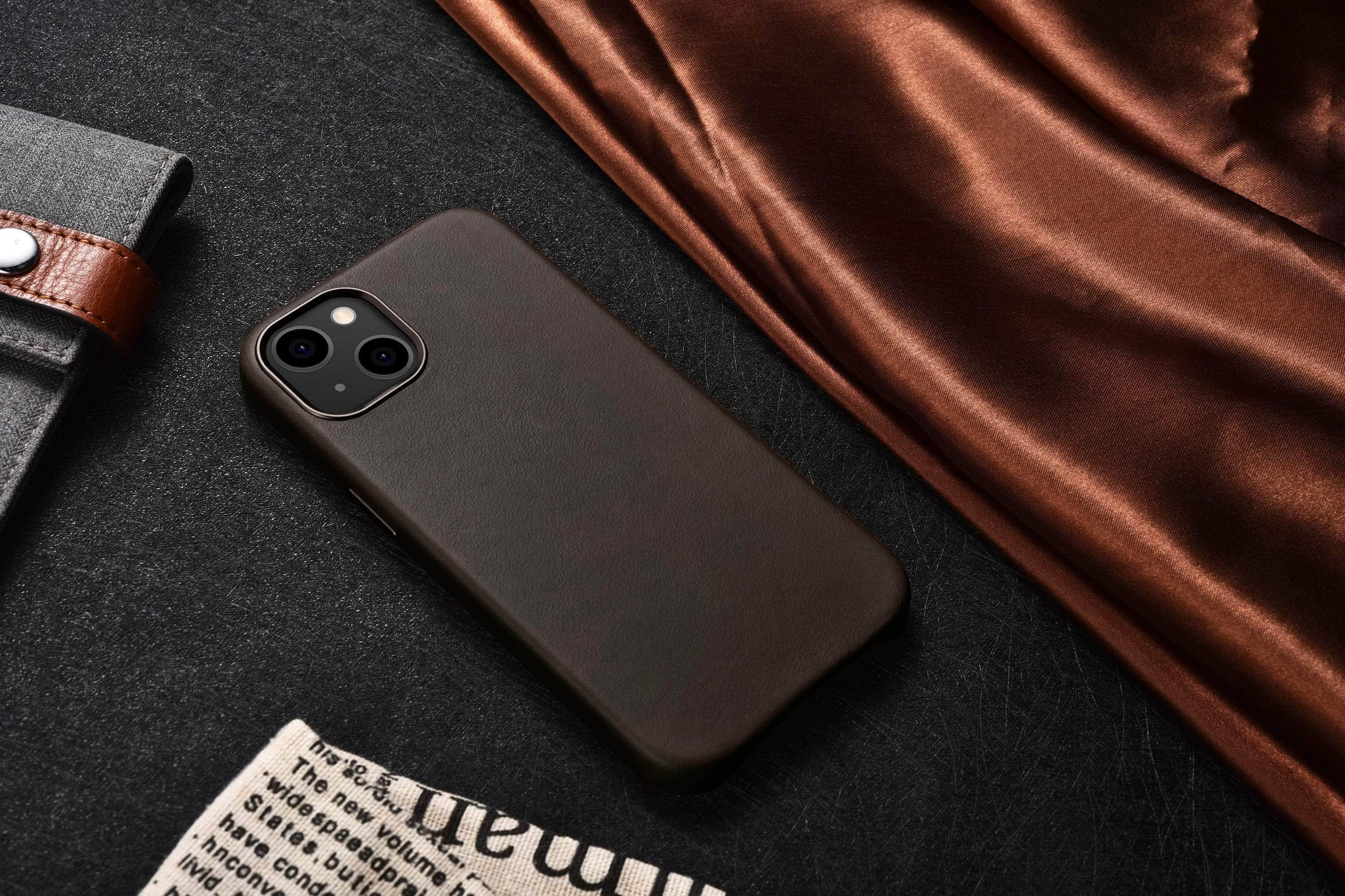 CaseBuddy Australia Casebuddy ICARER Retro Genuine Leather iPhone 13 Mini Cowhide Case