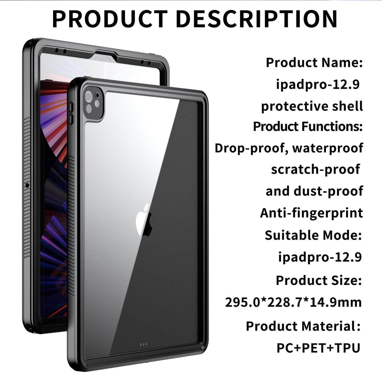 CaseBuddy Australia Casebuddy IP68 360 Waterproof iPad Pro 12.9 2021 Shockproof Case