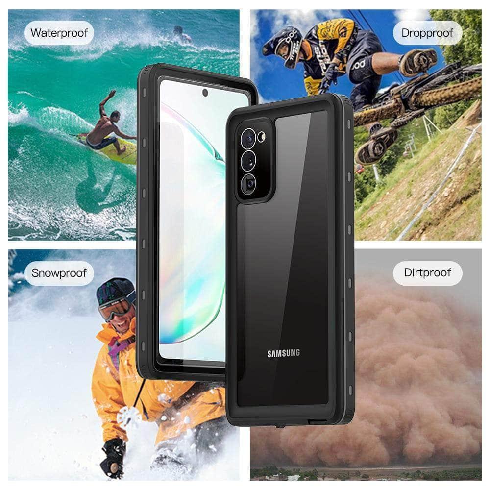 IP68 Waterproof Case Galaxy Note 360 Full-Body Rugged Clear Back - CaseBuddy