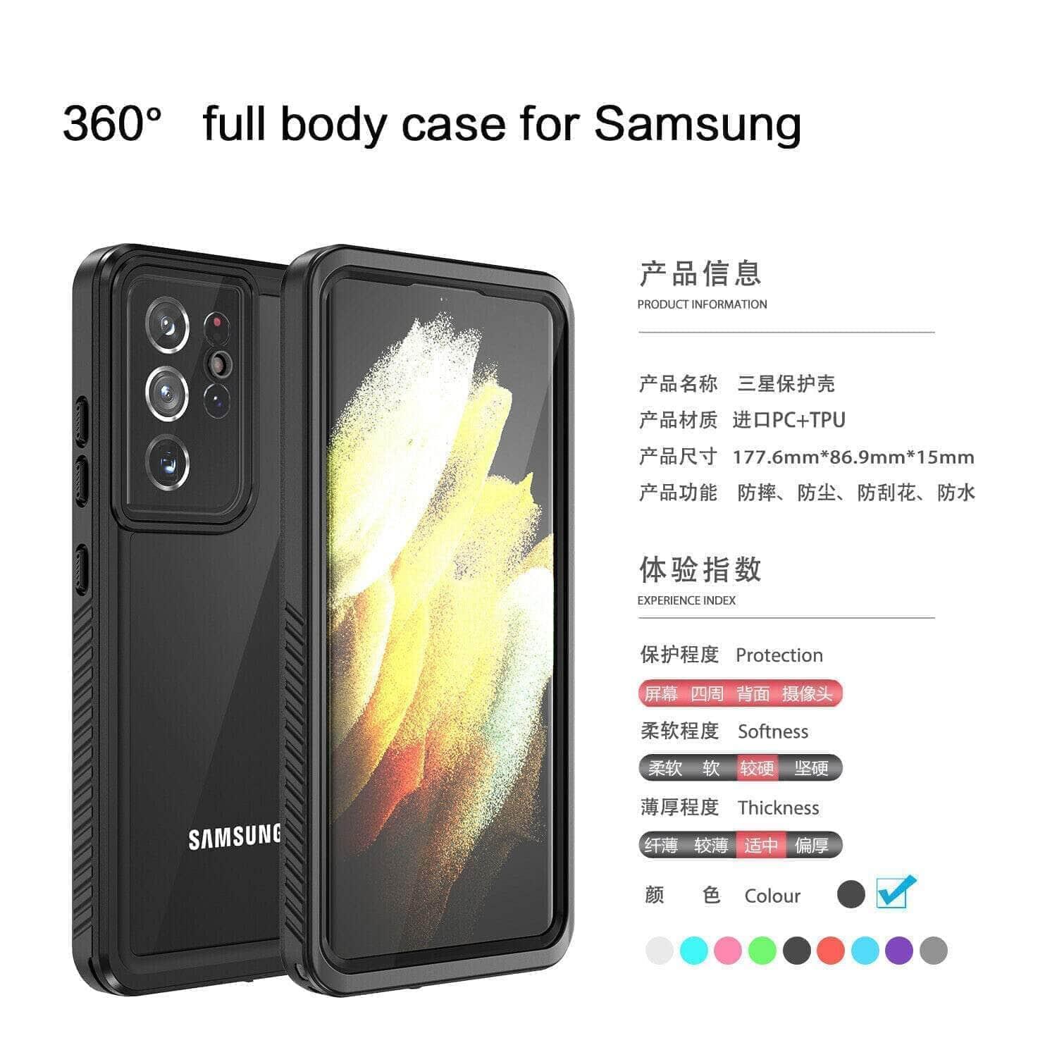 CaseBuddy Australia Casebuddy IP68 Waterproof Case Stand For Samsung Galaxy S21 ultra S21 Plus S21 Dustproof Diving Phone Cover Case Coque Buoyancy bracelet