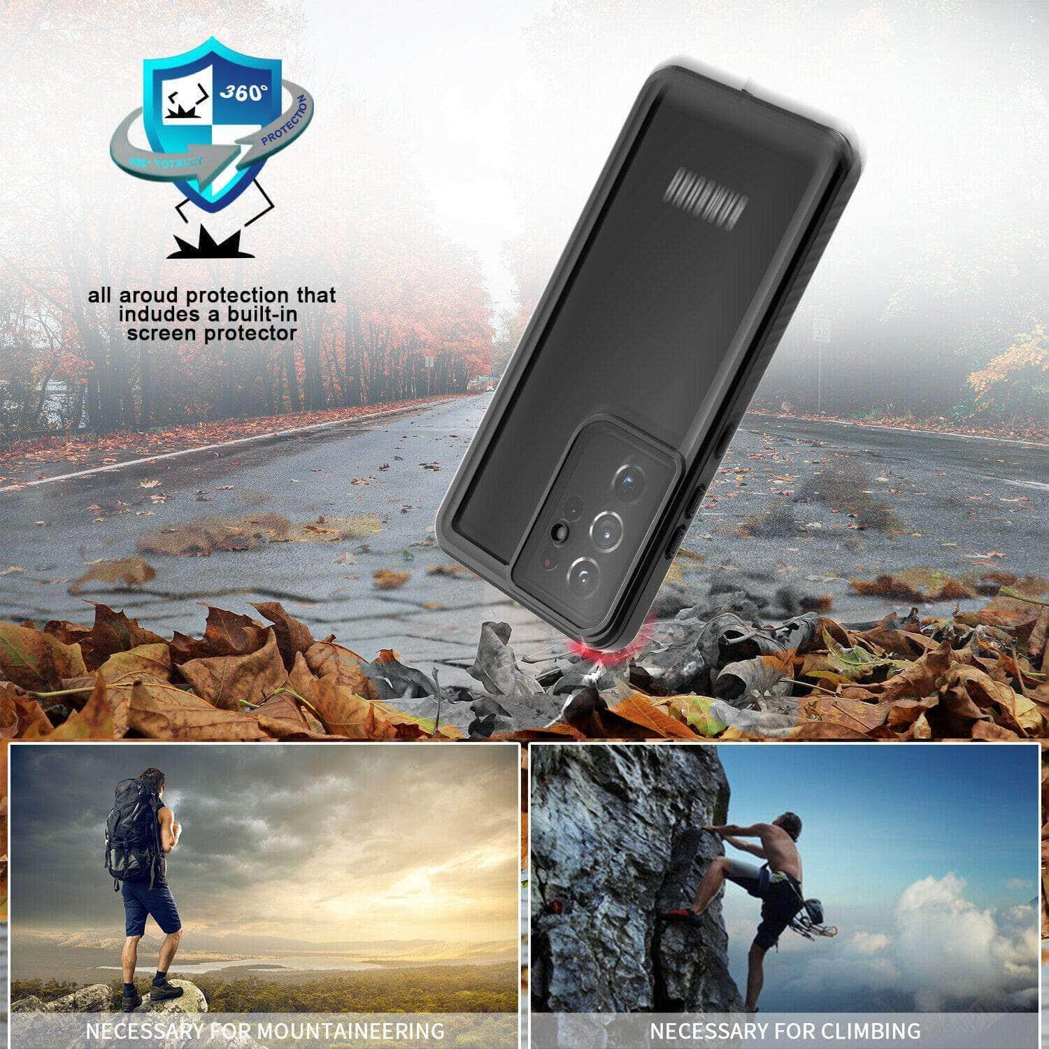 CaseBuddy Australia Casebuddy IP68 Waterproof Case Stand For Samsung Galaxy S21 ultra S21 Plus S21 Dustproof Diving Phone Cover Case Coque Buoyancy bracelet