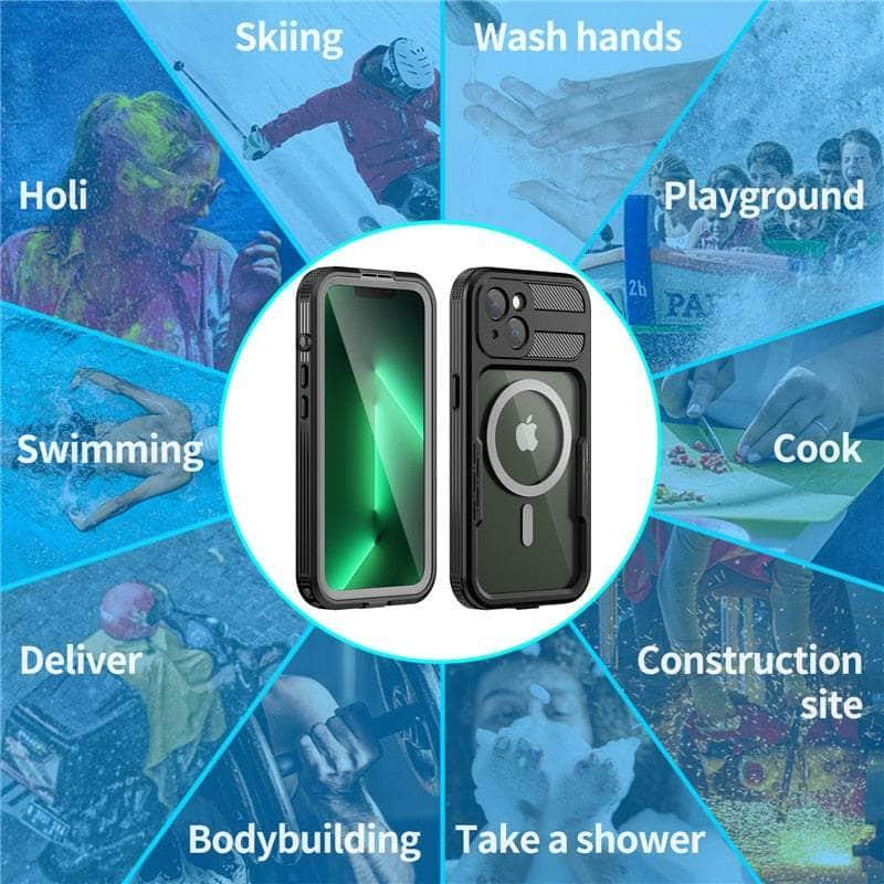 Casebuddy IP68 Waterproof iPhone 14 Plus Diving Wireless Charging Case