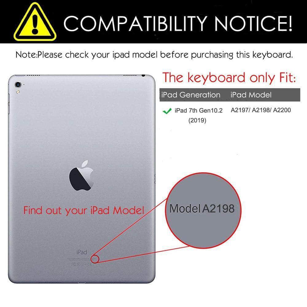 iPad 10.2 2019/2020 (iPad 7/8) Backlit 360 Degree Swivel Rotating Clamshell Keyboard Case - CaseBuddy