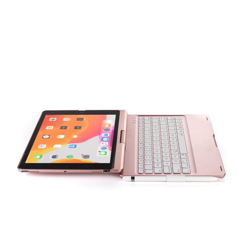 iPad 10.2 2019/2020 (iPad 7/8) Backlit 360 Degree Swivel Rotating Clamshell Keyboard Case - CaseBuddy
