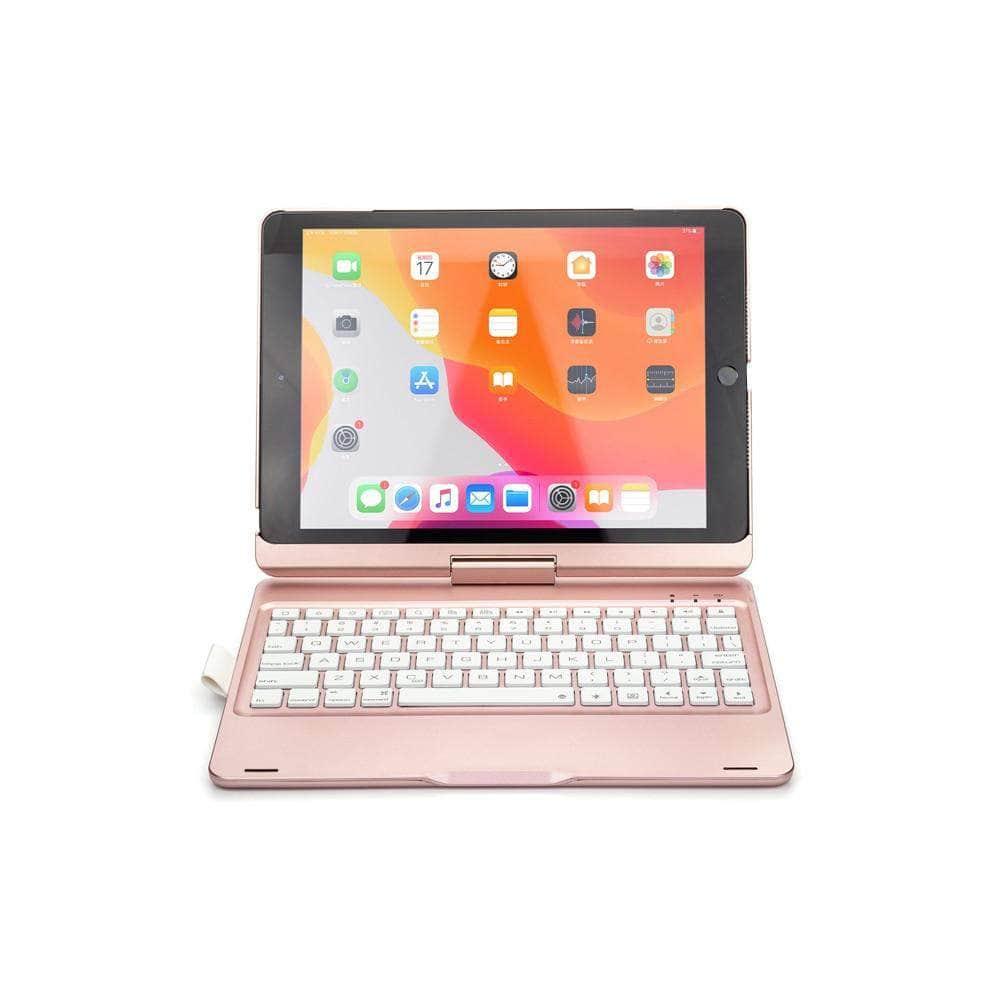 iPad 10.2 2019/2020 (iPad 7/8) Backlit 360 Degree Swivel Rotating Clamshell Keyboard Case - CaseBuddy