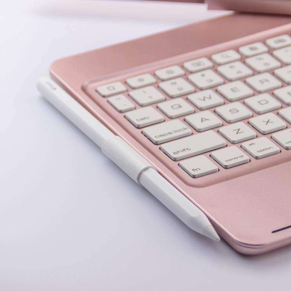 iPad 10.2 2019/2020 (iPad 7/8) Backlit 360 Degree Swivel Rotating Clamshell Keyboard Case - CaseBuddy